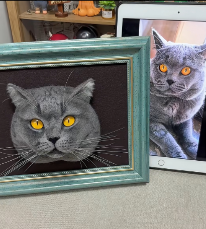 #01   Woolfelt 3D Cat Head (short hair) | MeetPet