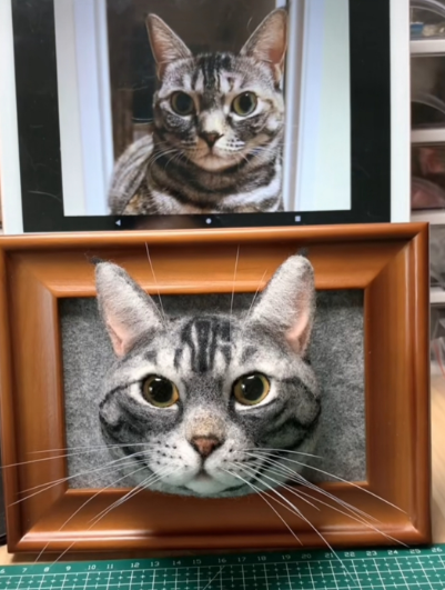 #01   Woolfelt 3D Cat Head (short hair) | MeetPet
